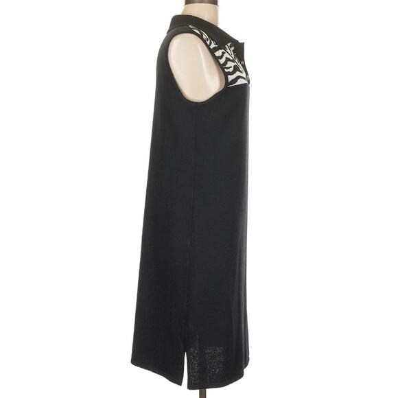 St John Sport Santana Knit Dress Size M Wool Blend Midi Sheath Sweater Dress EUC - Picture 3 of 6